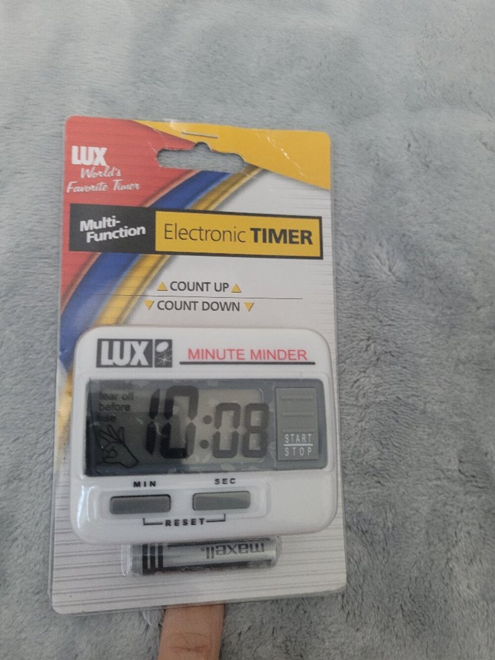 LUX Electronic Timer Clock Feature, Count Up/Down Timer, Battery Included - Picture 2 of 7